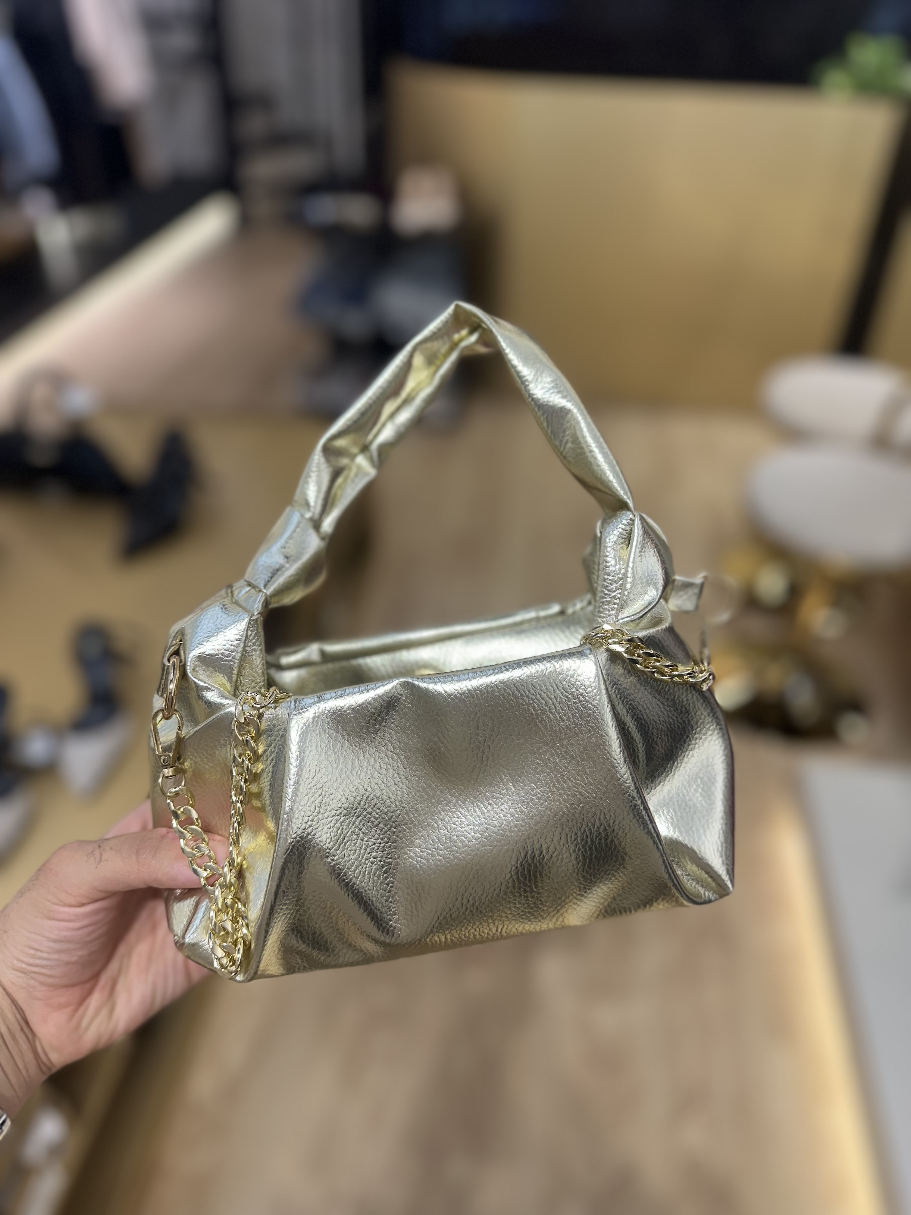کیف چرم طلای